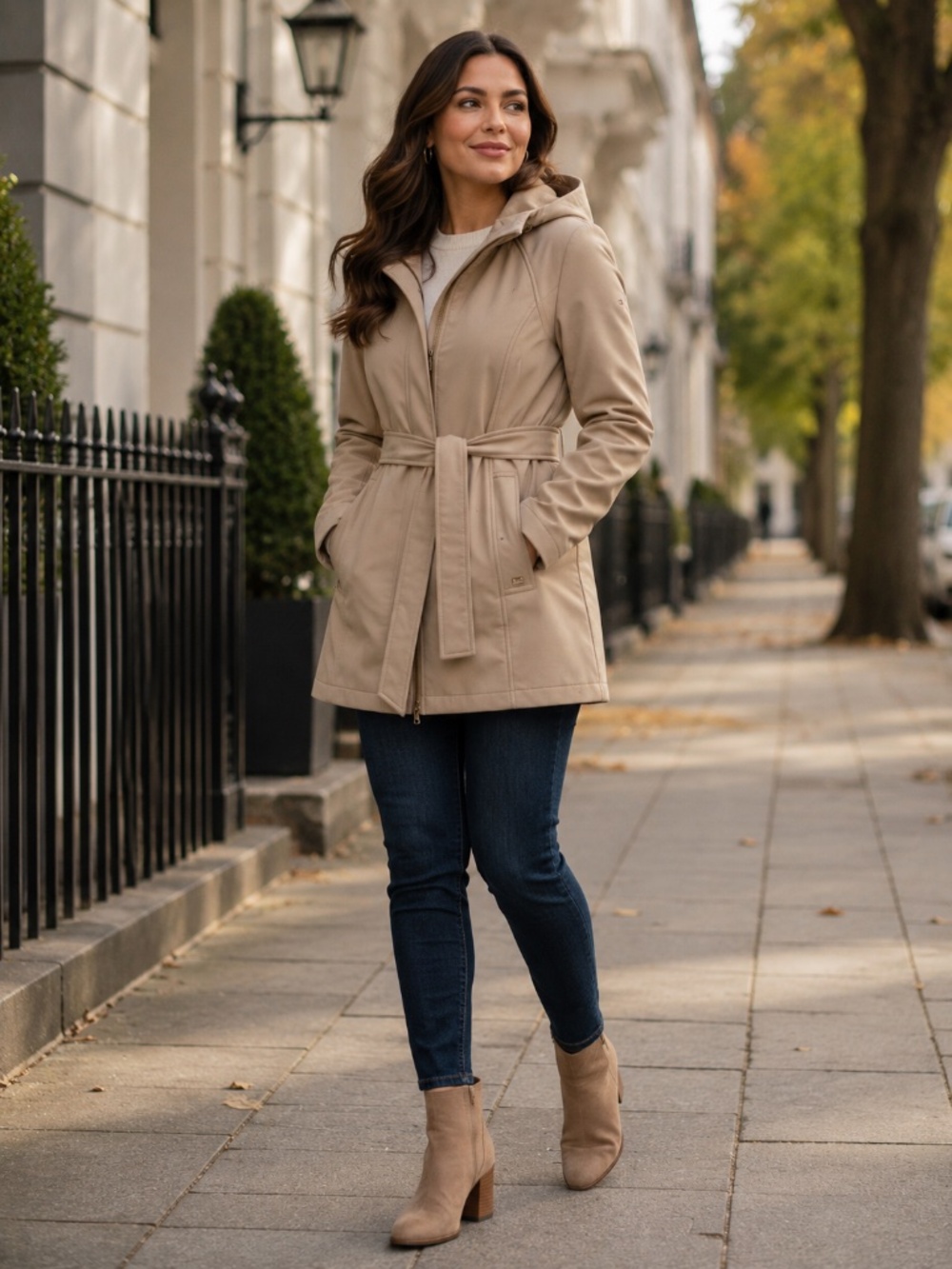 NWT Tommy Hilfiger women's hooded coat.
